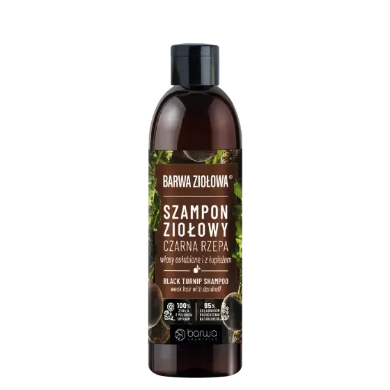 شامبو عشبي باللفت الأسود، للشعر الضعيف الذي يعاني من القشرة | Herbal Shampoo Black turnip, for weak hair with dandruff